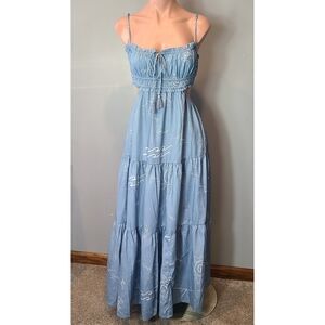 Tiered Milkmaid Dress Babydoll One and Only Collective Womens Maxi Dress Small
